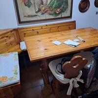 panca con tavolo e madia  stile rustico 