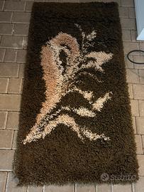 Tappeto marrone moderno a pelo lungo 80x150cm