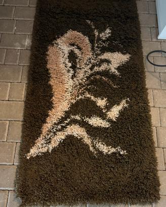 Tappeto marrone moderno a pelo lungo 80x150cm