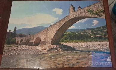 Quadro Stampa Ponte Gobbo di Bobbio con cornice