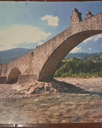 Quadro Stampa Ponte Gobbo di Bobbio con cornice