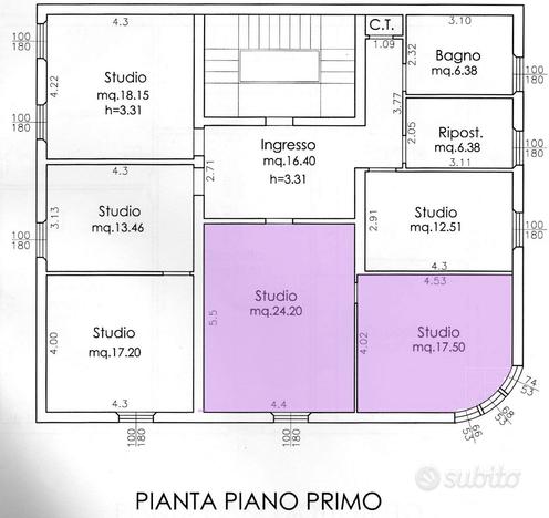 Ufficio dagli spazi comodi e luminosi in centro