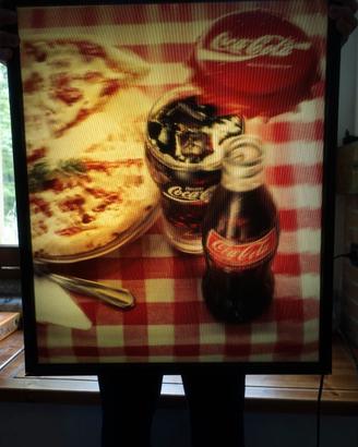 Insegna luminosa lenticolare Coca-Cola