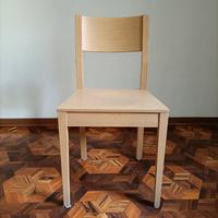 4 Sedie rovere sbiancato/legno chiaro -  ottime