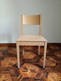 4 Sedie rovere sbiancato/legno chiaro -  ottime