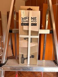 Sifone squadrato NERO OPACO - nuovo
