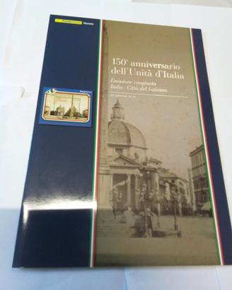 Folder Anniversario Unità d'Italia con Vaticano 