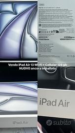 Ipad air 13 wi fi + cellular 128gb