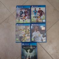 Giochi playstation 4 fifa 15 16 17 18 + dragon age