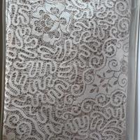 Tovaglia per tavolo tondo, in pizzo tipo Cantù