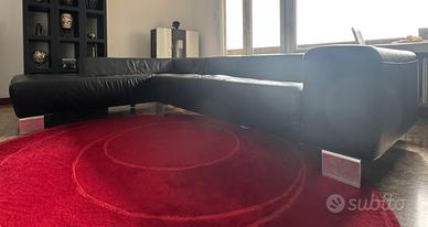 Divano angolare in vera pelle naturale