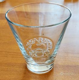 6 bicchieri vintage Campari Soda di forma ovale 