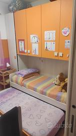 cameretta bambini arancione