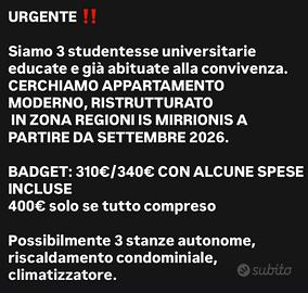 Appartamento con 3 stanze singole