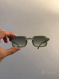 Occhiali da sole verdi retro vintage 90 unisex