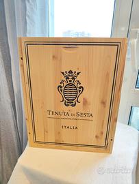 Cassa di Legno Tenuta Sesta Per  Contenitore libri