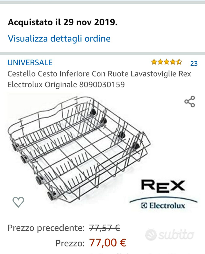 Cestello inferiore lavastoviglie Rex Tecna - Elettrodomestici In vendita a  Bologna