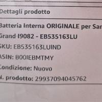 batteria interna ORIGINALE  Samsung Galaxy Grand