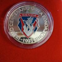 Medaglia argento 100 anni Genoa