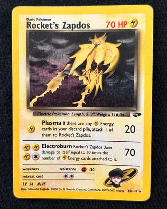 Pokemon Rocket's Zapdos 15/132 Gym Challenge