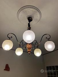 Lampadario vintage 5 luci