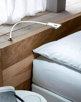 Set 2 lampade da lettura testiera letto
