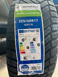2 Pneumatici auto 225/60 R 17  gomme 4 stagioni