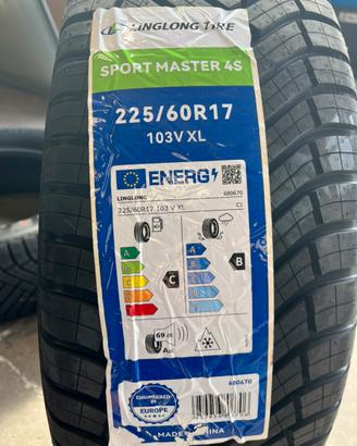 2 Pneumatici auto 225/60 R 17  gomme 4 stagioni