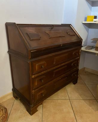 Scrivania sécretaire in legno vintage