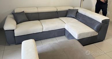 Divano letto con pouf contenitore