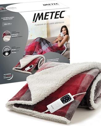 Imetec Caldoplaid velvet tartan plaid riscaldabile