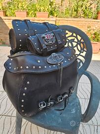 borse in pelle per moto custom