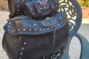 borse in pelle per moto custom