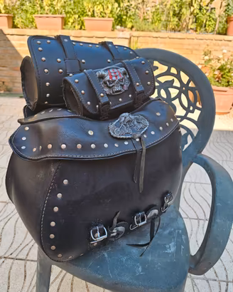 borse in pelle per moto custom