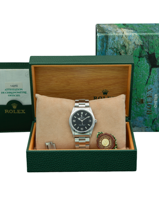 Rolex Explorer 14270 36mm Full Set Quadrante Nero
