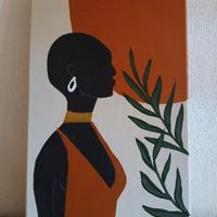 Quadro boho chic soggetto africano