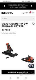 Attacchi sci race metrix 12 rossignol