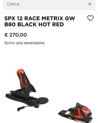 Attacchi sci race metrix 12 rossignol