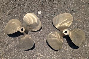 Coppia eliche 3 pale linea d'asse 45cm x 43cm