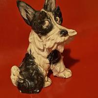 Statuetta  cane Schnauzer in ceramica