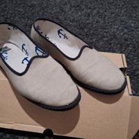 Friulane in lino beige – taglia 38 (verso giove)
