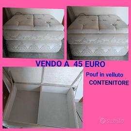 POUFF DI VELLUTO E PIZZO