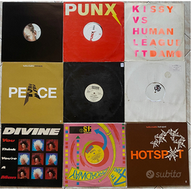 LOTTO 9 DISCHI VINILE HOUSE-DISCO MIX 80-90-00's
