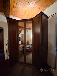  Cabina Armadio Angolare con Specchio