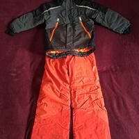 Completo da sci nero/arancione 6/7 anni.