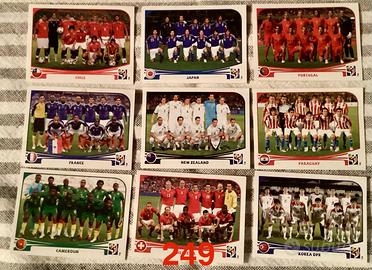 9 figurine Nazionali di calcio mondiali/europei