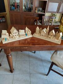 set di casette in legno con luci per paesaggio nat