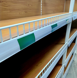 100pz Frontalino ferma prodotti ripiano scaffala