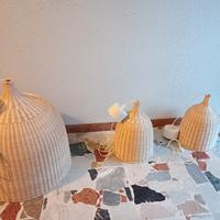 Lampadario rattan ikea  3 PZ.