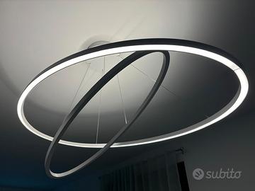 Lampadario Nemo ellisse double bianco